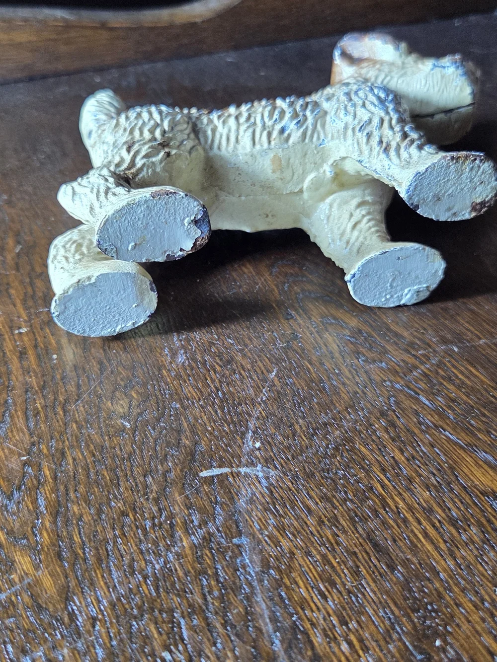 Vintage Dog Figurine with Tan, Brown and Black Coat